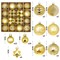 Gold 44Pcs Mixed Christmas Balls for Tree Ornament and Home Decoration